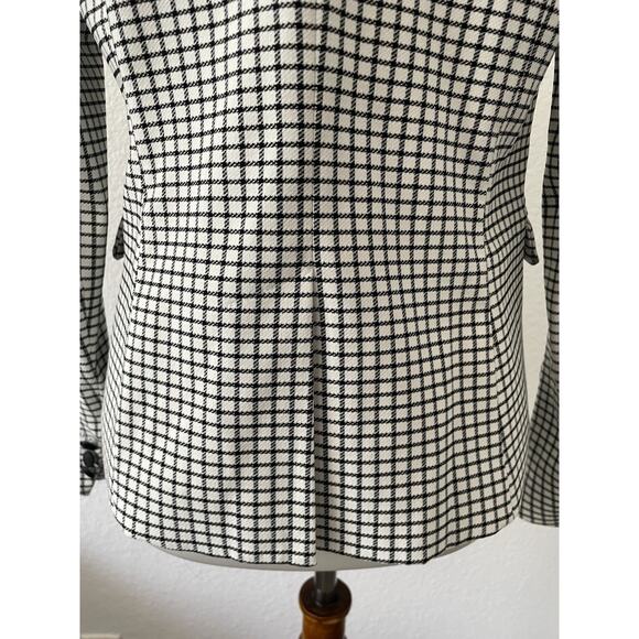 Rachel Zoe Blazer Jacket Single Breast Plaid Stretch Lined Office Professional - Picture 9 of 12